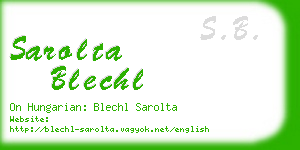 sarolta blechl business card